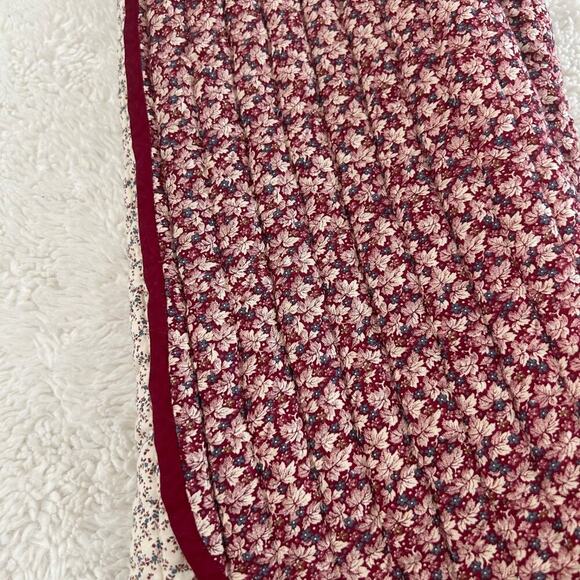 Vintage Reversible Quilted Handmade Vest Womens Boho Retro Cottagecore Red White - Picture 6 of 6